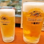 全国珍味・名物　難波酒場 - ドリンク写真:生ビール 中＆大