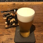 麹町いづみや しろ - あがりビール ・亀田 海苔ピーパック