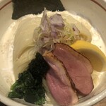 鴨出汁中華蕎麦 麺屋yoshiki - クリーム昆布水と貝出汁細つけ麺（塩）