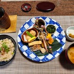 閑祥庵 禅紫 - 焼き八寸と土鍋炊き込みご飯