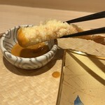天婦羅くすのき - 車海老、2匹目は海老味噌で