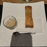 京 静華 - 春巻き　蕗のとう、カチョカバッロ