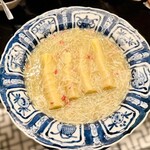 銀座 上瀧 - 2025.3.  松葉蟹と新たけのこの餡掛け~蔬菜松葉蟹~