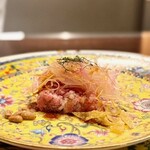 銀座 上瀧 - 2025.3.  上田畜産神戸ビーフ但馬玄の広東式タルタル~広東式生吃但馬牛~