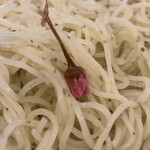 総本家更科堀井 - 桜の花の塩漬け。塩は抜かれていて塩味は抑えられている