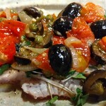 ほ志の - まぐろ脳天の炙りカルパッチョ ソースアンティポワーズ