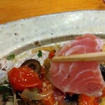 ほ志の - まぐろ脳天の炙りカルパッチョ