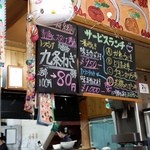 中華そば 麺や食堂 - 黒板の九条ねぎサービスを発見した！