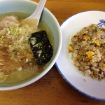 桂山 - 平日ランチセット 塩ラーメン チャーハンセット¥700