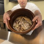 天婦羅くすのき - この日は鯛の炊き込みご飯