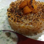 ほ志の - ・塩雲丹の焼リゾット 生海苔クリームソース（ハーフサイズ）