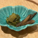 天婦羅くすのき - 漬物も山菜、牛蒡