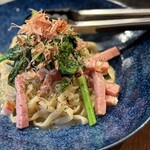 おきなわばる がちまや～ - ■沖縄そば麺で生パスタ ￥880