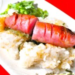 富安茶楼 - 大腸包小腸（台湾ソーセージのもち米ホットドッグ）