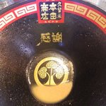 本田商店 - スープを飲みほした後に残る骨粉はかなり細やか