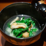 礼讃 - しろ菜とお揚げのお浸し