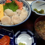 丸青食堂 - 二色丼