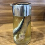 中華そば 西川 - 特製のお酢。