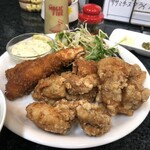 泉 - 鶏もも唐揚げとエビフライ2本　1,080円