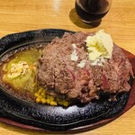 ステーキハウス アパッチ - アパッチステーキ700g with 焦がしガーリックバター醤油