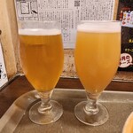 BERG - 左、箕面ビール、右、松本ブルワリー
