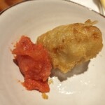 寅ノすみか - かしわに贅沢に明太子ディップ