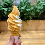 北海道うまいもの館 - 料理写真:ミックスソフト（ミルク＆メロン）