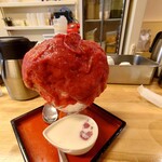 ひみつ堂 - ブラッドオレンジのかき氷