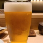 日本橋 蕎ノ字 - お酒①生ビール