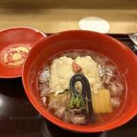 露庵 菊乃井 木屋町店 - 伝助穴子桜花仕立て。器も本当に素敵。