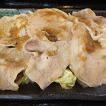 Keishoku Kissa Sakura - 日替わり定食　５００円　豚肉のしょうが焼き　【　２０１４年７月　】
