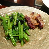 ステーキハウスハマ 札幌店 - 俊の焼き野菜(今回は小松菜)