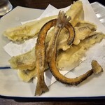 金町製麺 - サヨリの天ぷら