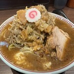 麺屋 神工 - ラーメンミニ(980円) にんにく少・野菜多・アブラ普通