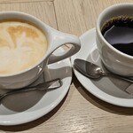 よつ葉ミルクプレイス - カフェラテとホットコーヒー