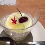 Point - デセールはメロンクリームソーダから。
