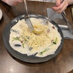 CUCINA CONTENTO - ホタテのレモンクリームパスタ