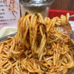 スパゲッティーのパンチョ - ☑️ミートソースメガ『よく焼き』(600g)¥890
　※食券を渡す際に『よく焼き』を申告❗️
　※並400g、大盛り500g、メガ600g迄
　　セレクト可能
☑️銘柄豚のメンチカツ¥240