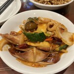 美山飯店 - イカと野菜炒め