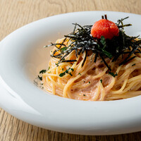 明太子のクリームソースパスタ
