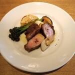 スガハラ - 宮城 黒豚 肩ロース肉のグリル & 大根 & 葱