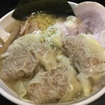 一条流がんこ総本家分家四谷荒木町 - 「1600」（1,600圓）＝帆立干し貝柱3キロの上品SP。貝柱のワンタン附き「鹽」
      「100圓券」（100圓）＝ワンタン一つ
      「100圓券」（100圓）＝ワンタン一つ。