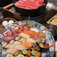 黄金出汁しゃぶと江戸前寿司 肉のあさつ 梅田お初天神店 - 