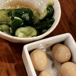 新時代 - たたきキュウリとうずらの卵
