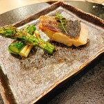 心一 - 富良野のアスパラ ほっけの塩焼き