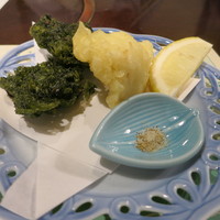 土佐料理 祢保希 新宿店 - あおさとハモ天ぷら