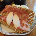 緑亭 - 朝食　しゃぶしゃぶ