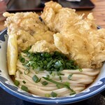 き田たけうどん - 鶏天ぶっかけうどん