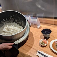 小野の離れ 博多本店 - 6.羽釜ご飯と鯛茶漬け