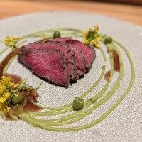 小野の離れ 博多本店 - 5.和牛カイノミの低温ロースト